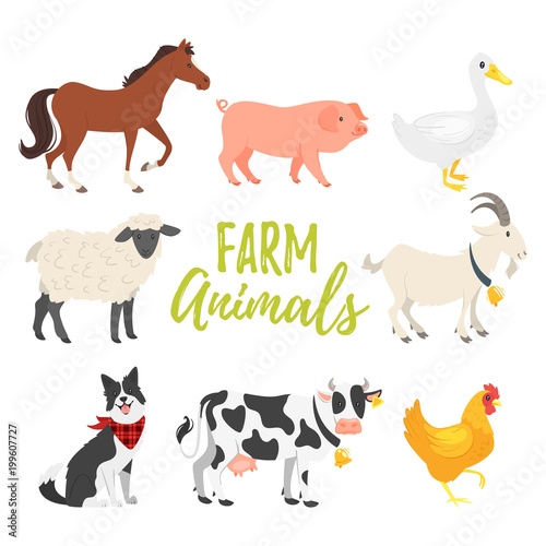 set of farm animals