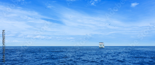 Photography Ferry in the blue sea