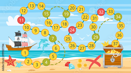 kids pirate board game template