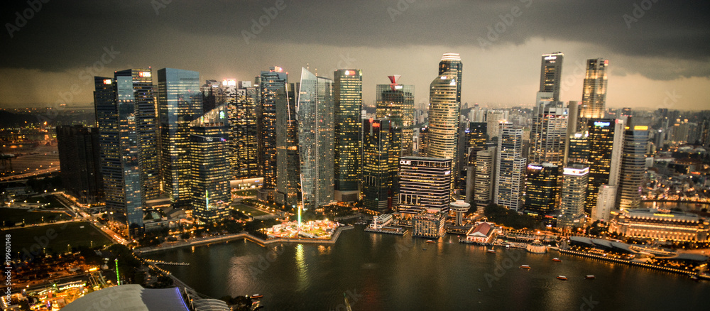 Singapore from the top of Marina Bay Sands
