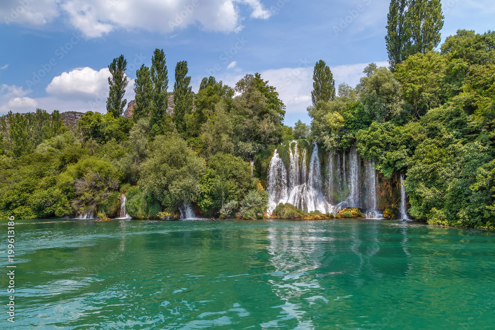 Fototapeta premium Roski slap waterfall, Croatia