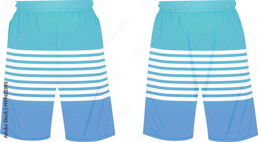Blue summer shorts. vector illustration Blue summer shorts. vector illustration