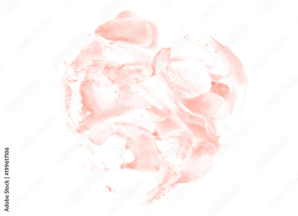 Abstract watercolor background hand-drawn on paper. Volumetric smoke elements. Red-Orange, Blooming Dahlia color. For design, websites, card, text, decoration, surfaces. Abstract watercolor background hand-drawn on paper. Volumetric smoke elements. Red-Orange, Blooming Dahlia color. For design, websites, card, text, decoration, surfaces.