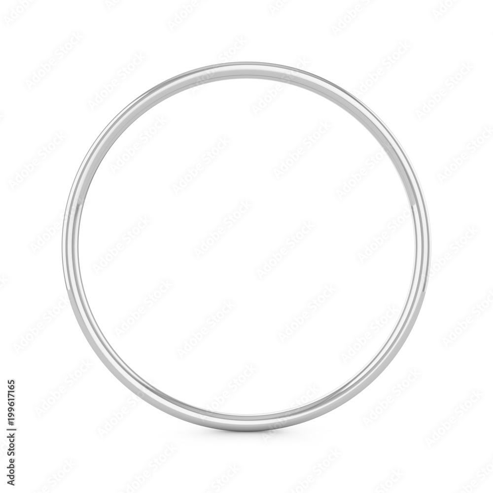 3D rendering Metal ring isolated on white background 3D rendering Metal ring isolated on white background