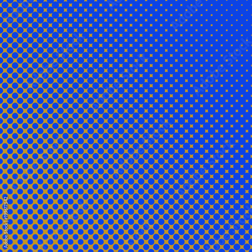 Color halftone dot pattern background - vector graphic with circles in varying sizes