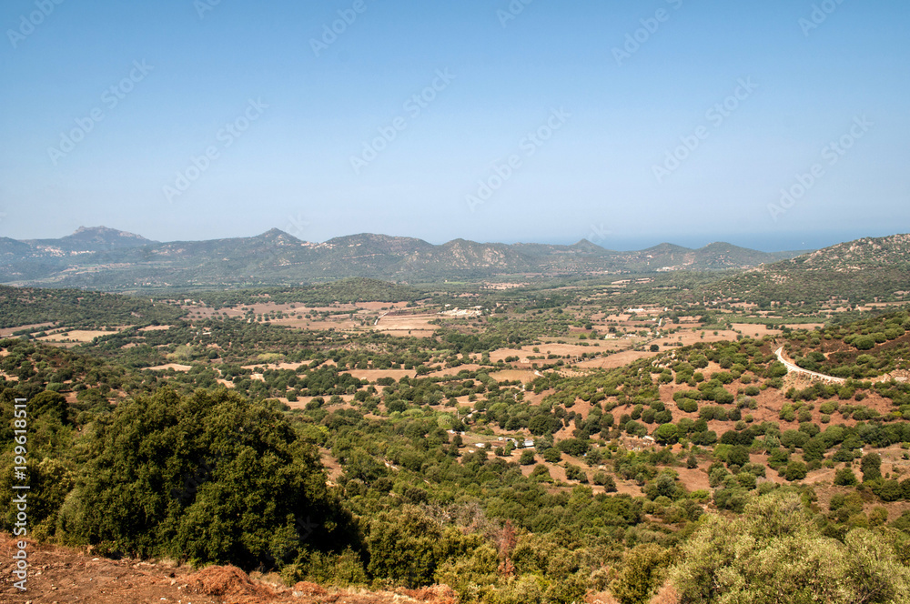 View of rocky landscape on the island of Corsica, France