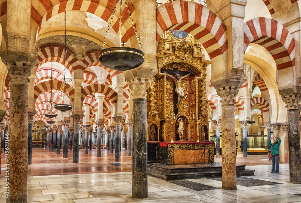 Inside the Mezquita, Cordoba, Spain