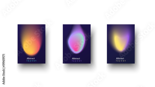 Abstract gradient orb set