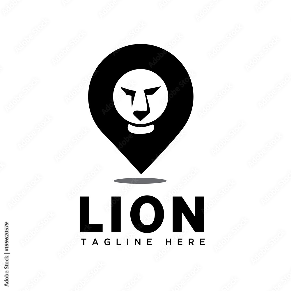 pin maps head lion logo pin maps head lion logo