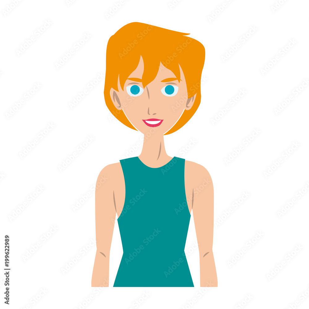 Young woman cartoon vector illustration graphic design
