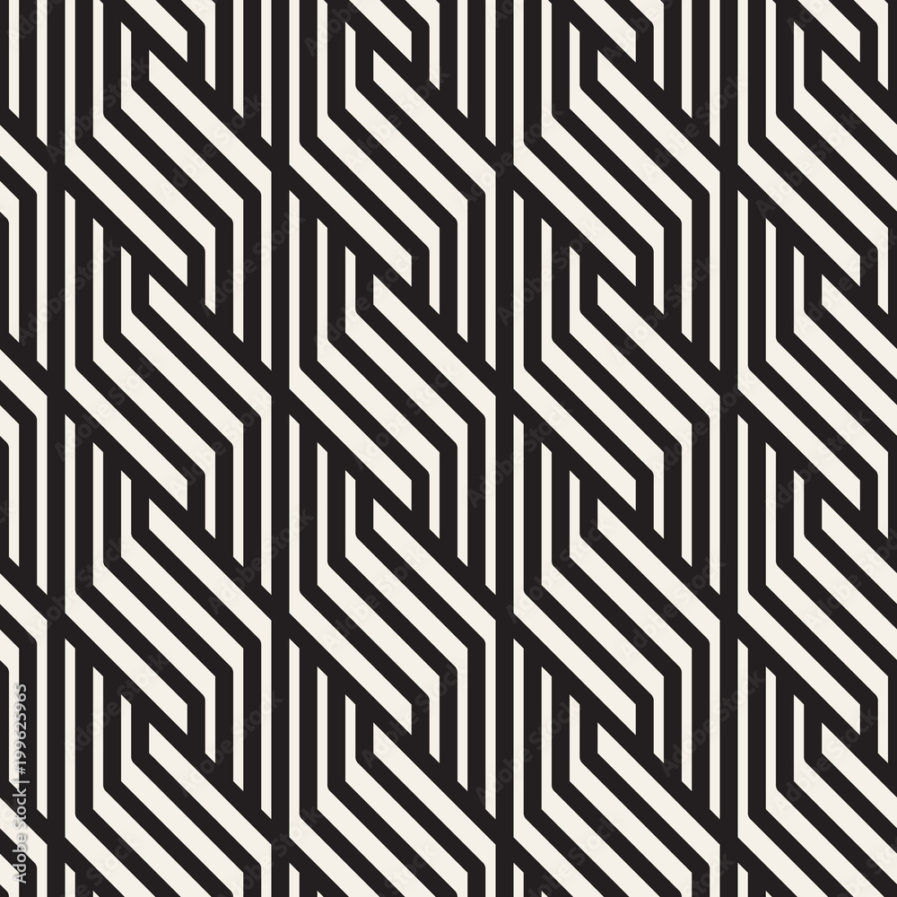 Vector seamless pattern. Modern stylish abstract texture. Repeating geometric tiles