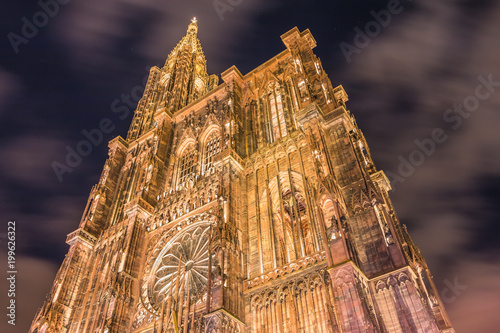architectural detail of Notre-Dame cathedral of Strasbourg