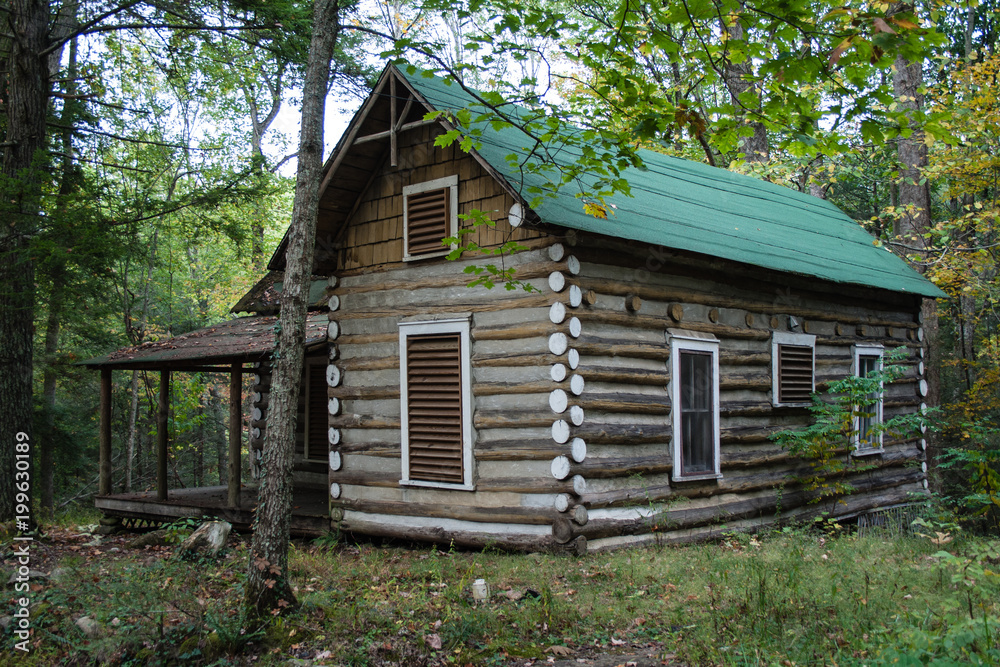 An old abandoned building in the Elkmont Historic District in Great Smoky Mountain National Park An old abandoned building in the Elkmont Historic District in Great Smoky Mountain National Park