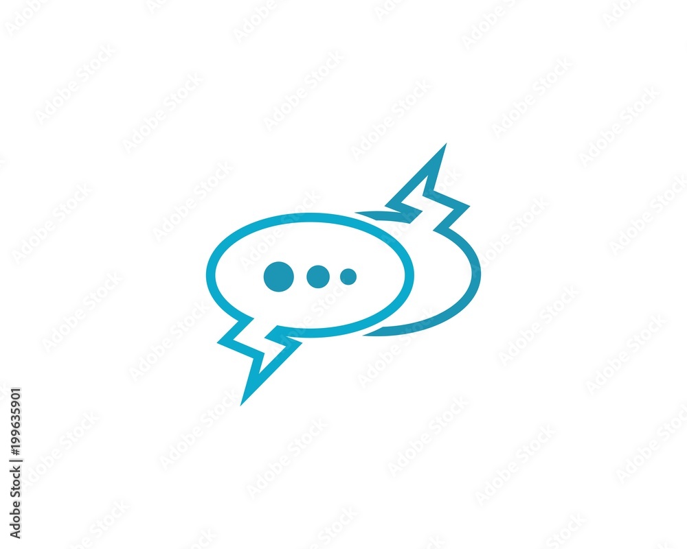 Speech bubble icon Logo template Speech bubble icon Logo template