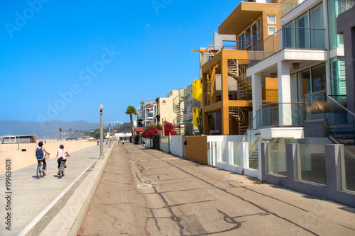 California neach front real estate near Santa Montica Pier face the ocean photo