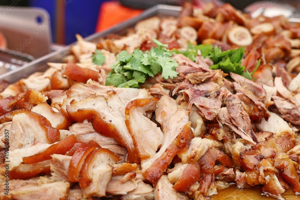 Stewed pork at street food