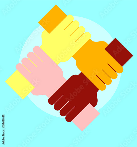 human handshake togetther,strong community group for teamwork,success for business partnership