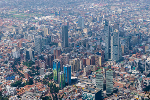 Bogota skyline from above
