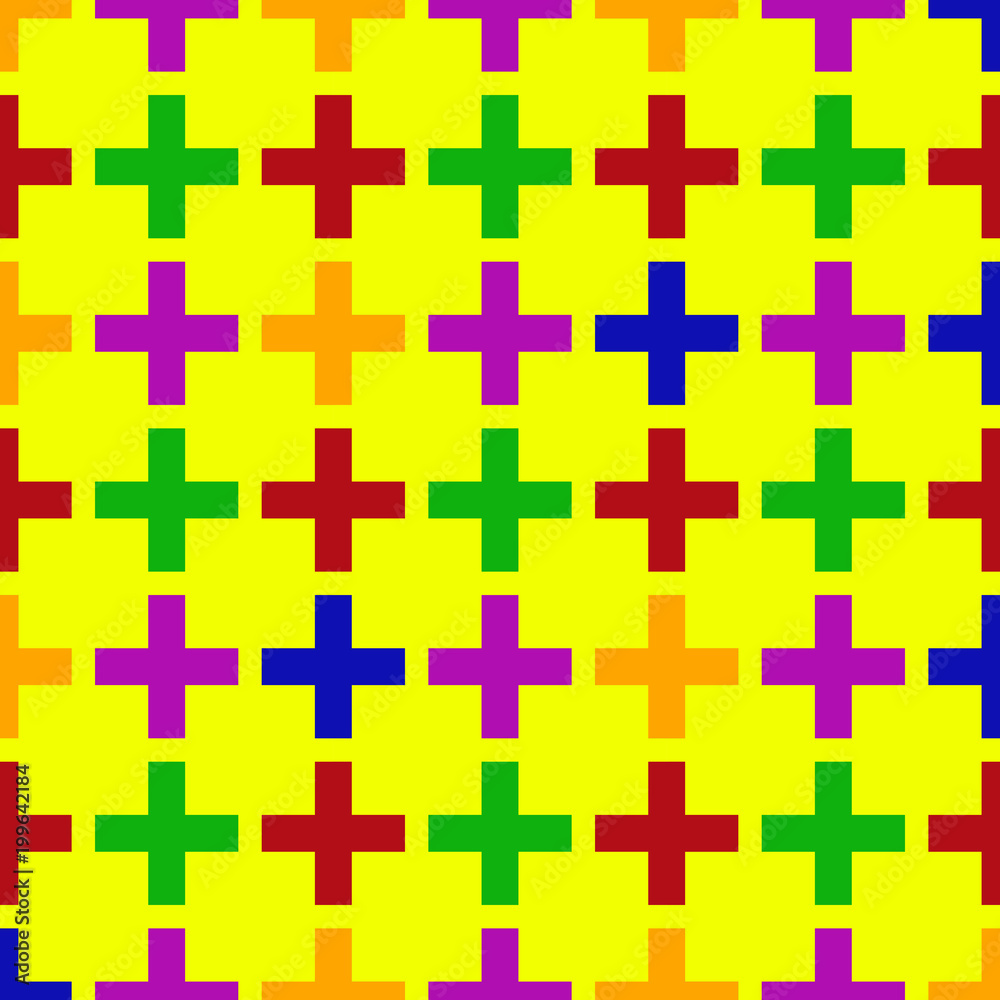 Obraz premium medical cross seamless pattern