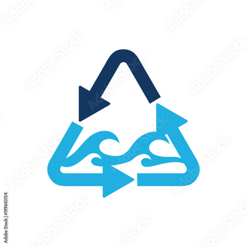 Recycle Ocean Logo Icon Design