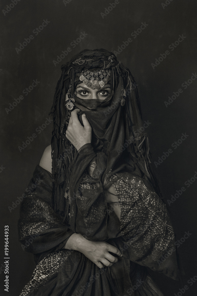 eastern woman princess costume conceptual portrait