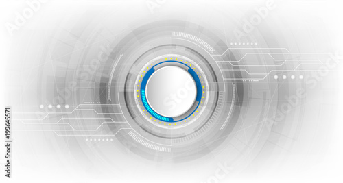 Abstract technological background concept with various technology elements. illustration Vector