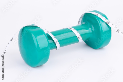 Dumbbell with tape measure