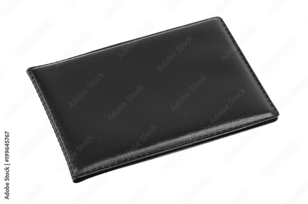 Black card wallet isolated Black card wallet isolated