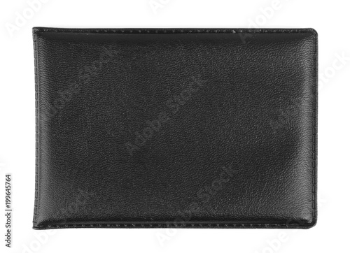 Black wallet isolated