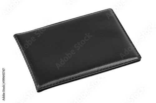 Black card wallet isolated