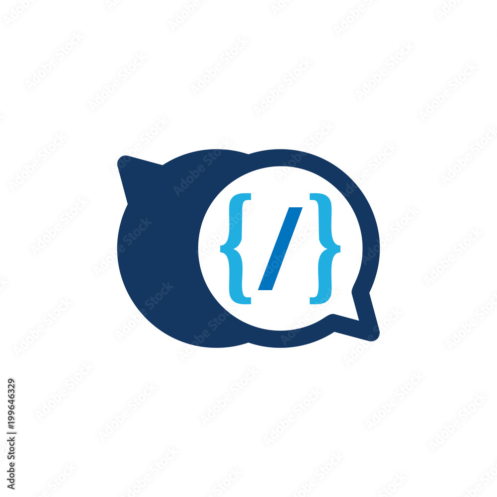 Code Chat Logo Icon Design Code Chat Logo Icon Design