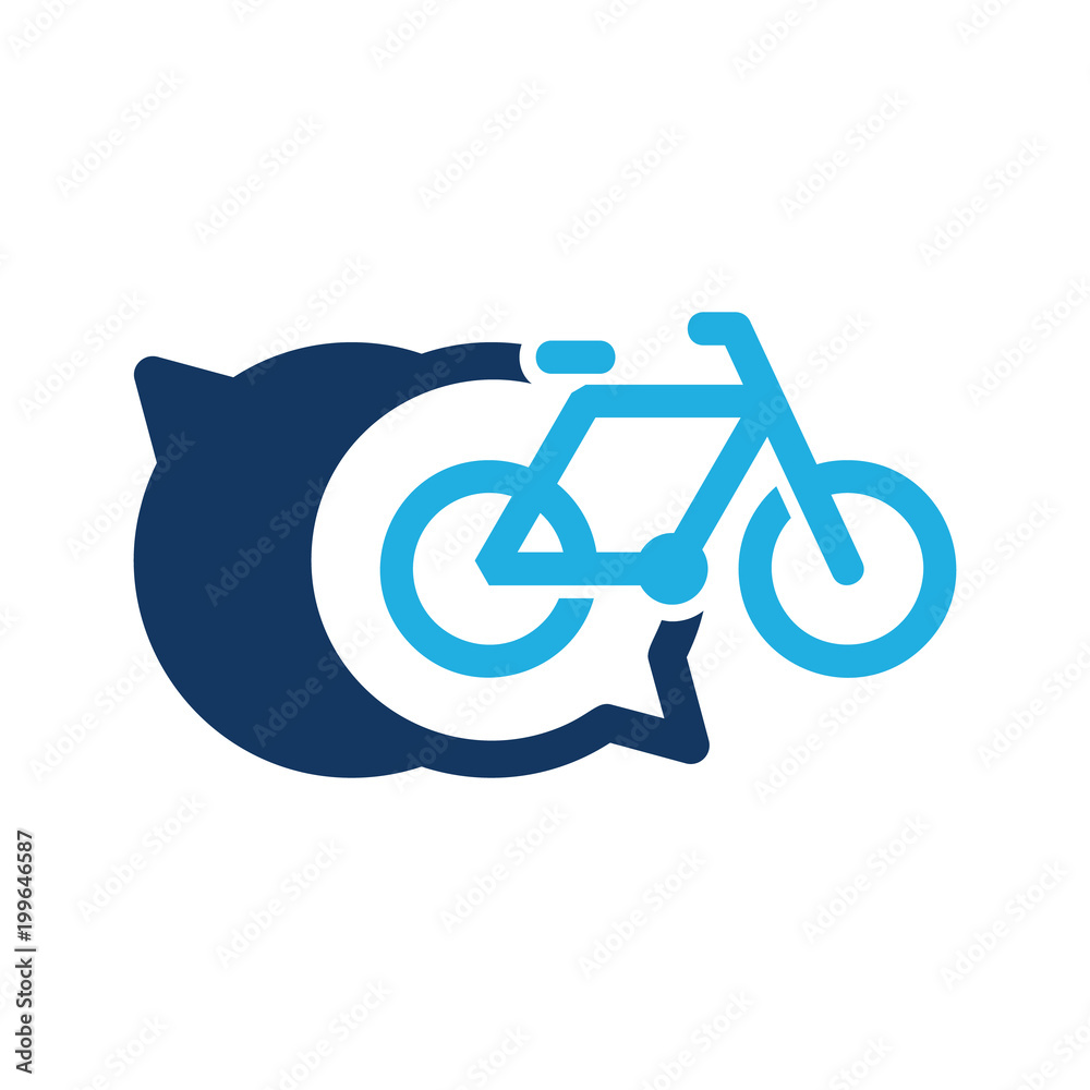 Bike Chat Logo Icon Design