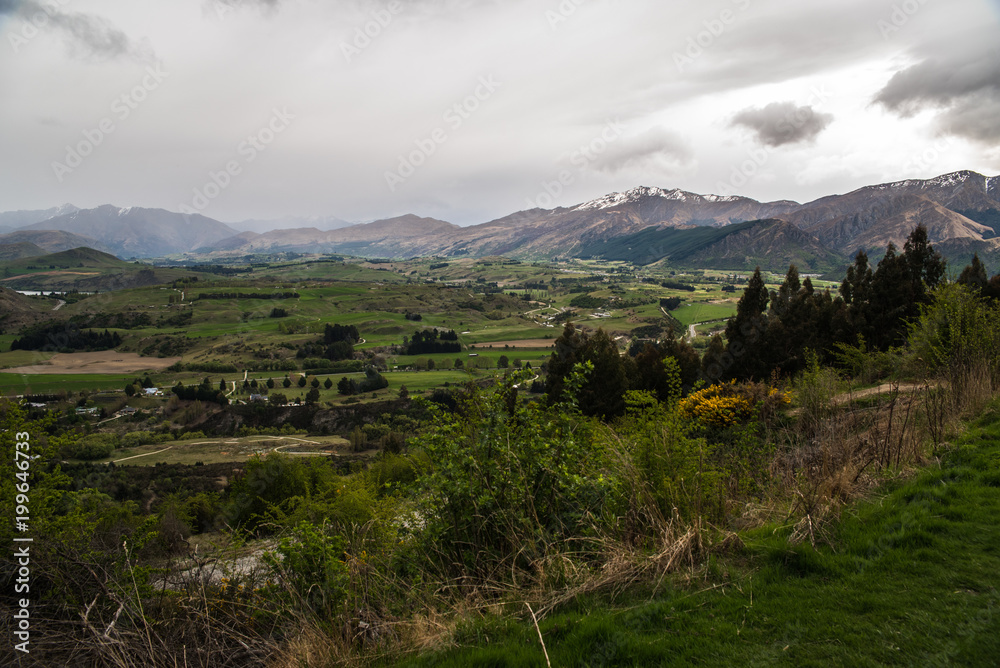 Landscape view of Queenstown, New Zealand. Landscape view of Queenstown, New Zealand.