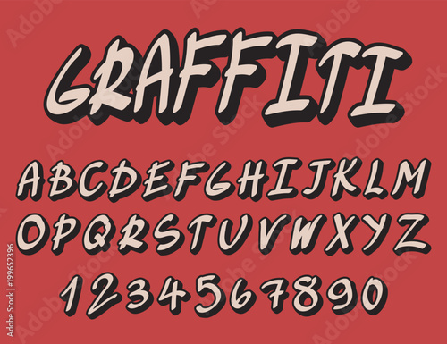 The graffiti modern font
