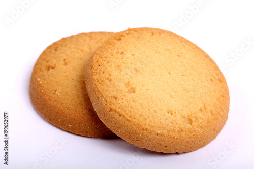 Danish butter cookies, butter cookies on white