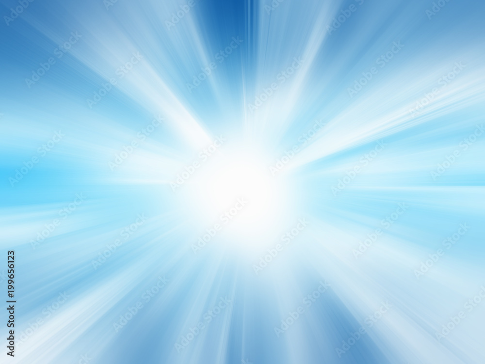      Blue Sun Rays Background 