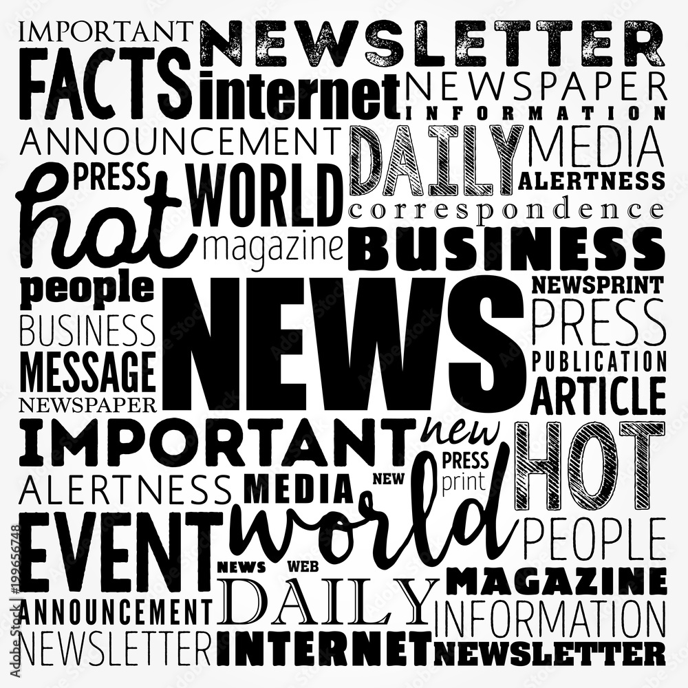 Obraz premium NEWS word cloud collage, business concept background