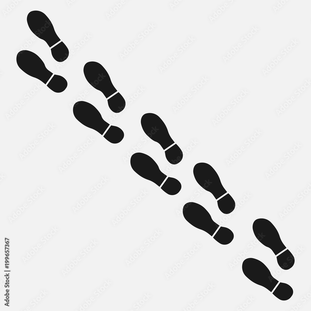 Foot trail Vector illustration. Foot trail Vector illustration.