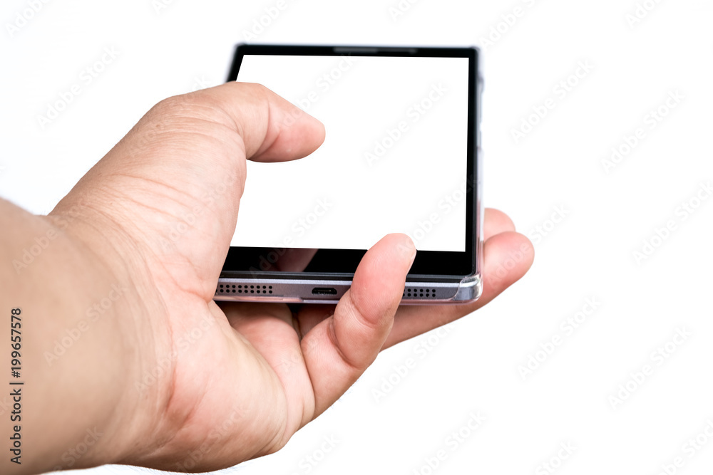 Smartphone in a hand. Smartphone in a hand.