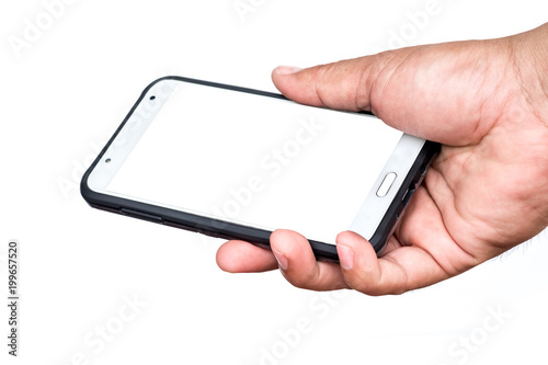 Smartphone in a hand.