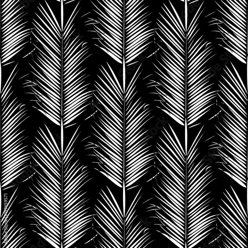 Graphic palm leaf