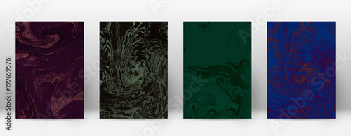 Abstract cover. Modern design template. Admirable suminagashi marble. Minimalistic hipster flyer design. Cool trendy abstract cover. Vector illustration.