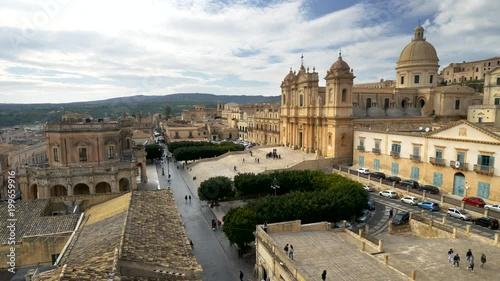 Historical center of Noto, masterpiece of Sicilian Baroque. Sicily, Italy.  photo