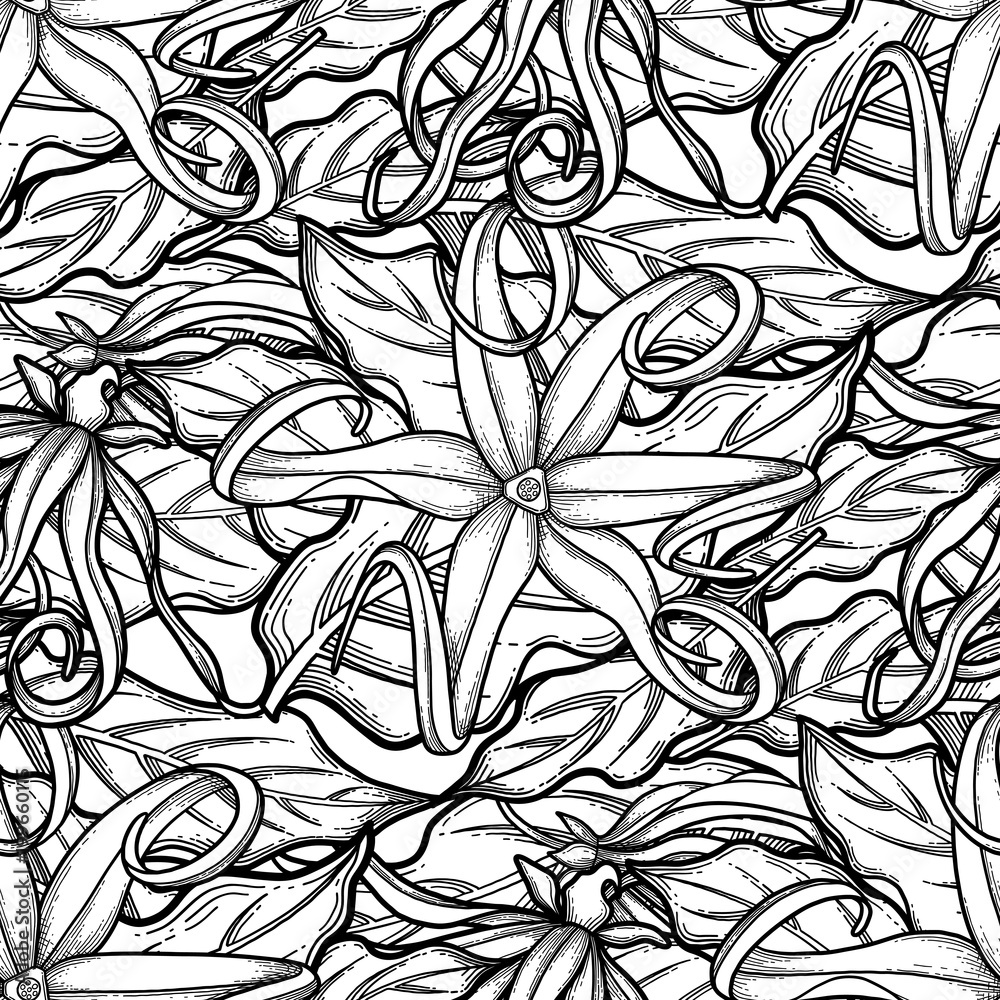 Graphic ylang ylang pattern