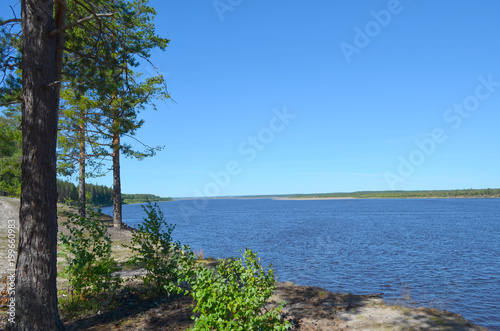 Coast of the Northern Dvina river Arkhangelsk region
