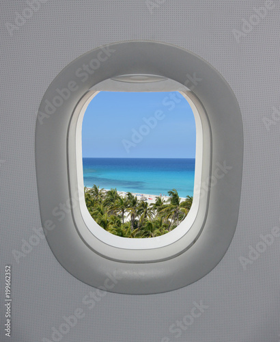 Window of airplane