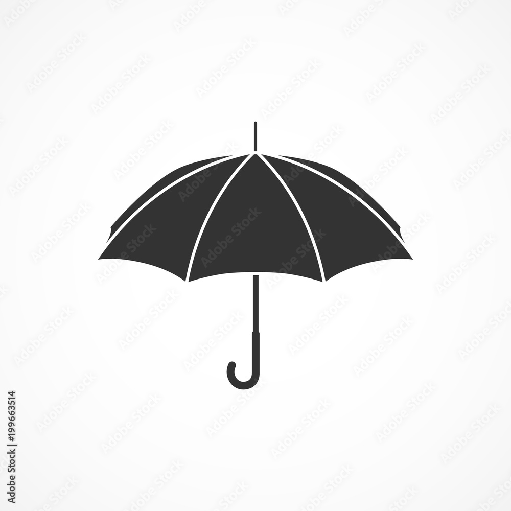 Vector image of an umbrella icon.