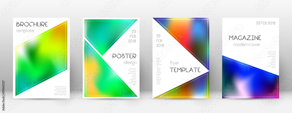 Flyer layout. Triangle extra template for Brochure, Annual Report, Magazine, Poster, Corporate Presentation, Portfolio, Flyer. Bewitching colorful cover page.