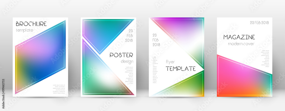 Flyer layout. Triangle marvelous template for Brochure, Annual Report, Magazine, Poster, Corporate Presentation, Portfolio, Flyer. Beautiful bright cover page.