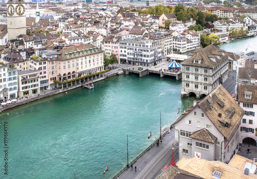 Zurich Cityscape (aerial view) © robertdering